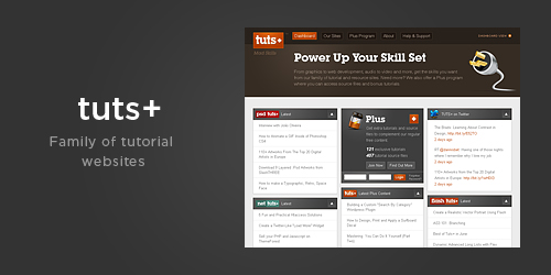 Tuts+ - Family of Tutorial Websites