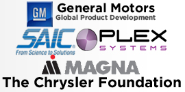 Our Sponsors: General Motors, Plex Systems, Inc., SAIC, Magna, and The Chrysler Foundation.