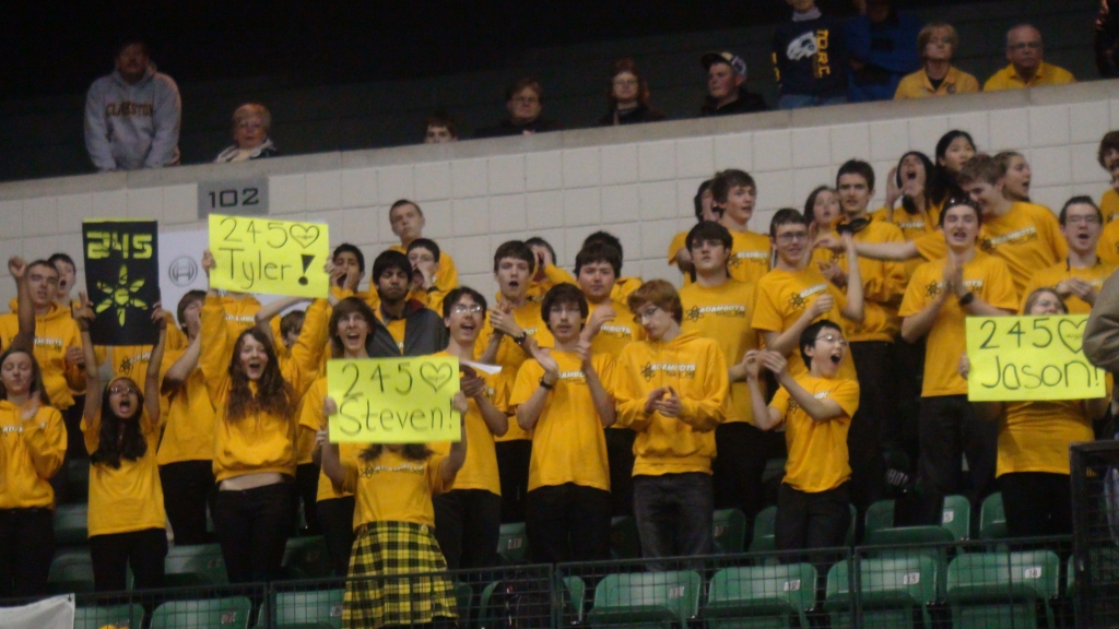The AdamBots cheering on the Drive Team at the 2013 Michigan State Championships