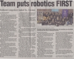 Team puts Robotics FIRST - Oakland Press (3/11/2009)